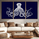 Blue Octopus Wall Art Canvas Print by MyGreatCanvas | Canvas Wall Art Prints | Photo Prints & Wall Decor