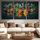 Herbs and Spices Kitchen Wall Art Canvas Print