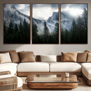 Wall Art Foggy Forest Landscape Canvas Print