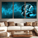 Music and Microphone Wall Art Canvas Print by MyGreatCanvas | Canvas Wall Art Prints | Photo Prints & Wall Decor