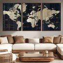 World Map Canvas Print – Detailed Map of the World Wall Art by MyGreatCanvas | Canvas Wall Art Prints | Photo Prints & Wall Decor