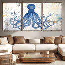 Octopus Canvas Wall Art | Coastal Marine Life Artwork for by MyGreatCanvas | Canvas Wall Art Prints | Photo Prints & Wall Decor