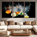 Kitchen Wall Art, Kitchen Fruits Art Canvas Print