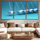 Wall Art Newton's Cradle Canvas Print, Framed Newton Cradle