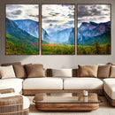 Yosemite Park Half Dome 3 Panel Canvas Print | Large Giclée by MyGreatCanvas | Canvas Wall Art Prints | Photo Prints & Wall Decor