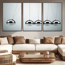 Newton's Cradle Wall Art Canvas Print, Framed Newton Cradle