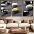 Wall Art Pool Table and Balls Canvas Print by MyGreatCanvas | Canvas Wall Art Prints | Photo Prints & Wall Decor