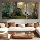 Grizzly Bear Cubs Wall Art Canvas Print