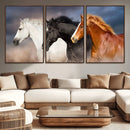 Animal Wall Art Three Horses Farmhouse Art Canvas, Framed by MyGreatCanvas | Canvas Wall Art Prints | Photo Prints & Wall Decor