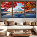 Mount Fuji Canvas Wall Art Japan Autumn Mountain Canvas