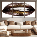 Close Up Lips Wall Art Canvas Print by MyGreatCanvas | Canvas Wall Art Prints | Photo Prints & Wall Decor