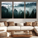 Captivating Misty Forest Wall Art Canvas, Premium Canvas
