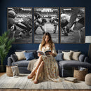 American Football Wall Art Canvas Print Framed Stadium Sport