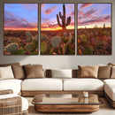 Arizona Desert Sunset Wall Art Canvas Print