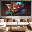 Abstract Rose Wall Art Canvas Print