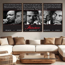 Thinker Quintet Canvas Wall Art – Martin, Obama, Malcolm X,