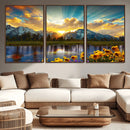 Grand Teton Park Sunrise Wall Art – Vibrant Landscape Canvas