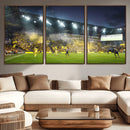 Columbus Crew Stadium Match Triple Canvas Wall Art - Dynamic