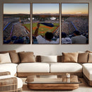 Dodger Stadium Sunset Game Triple Canvas Wall Art - Los