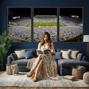 Beaver Stadium Night Game Triple Canvas Wall Art - Penn