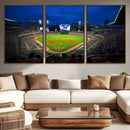 Truist Park Night Game Canvas Art - Atlanta Braves Stadium