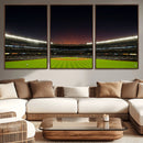 Yankee Stadium Night Game Triple Canvas, Yankee Stadium
