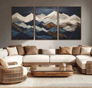 Mountain Wall Art – Modern Geometric Landscape Canvas Print,