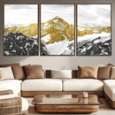Gold Abstract Mountains Wall Art Print on Canvas, Nature by MyGreatCanvas | Canvas Wall Art Prints | Photo Prints & Wall Decor