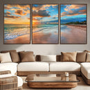 Serene Beach Sunset Wall Art | Coastal Ocean Canvas Print | by MyGreatCanvas | Canvas Wall Art Prints | Photo Prints & Wall Decor