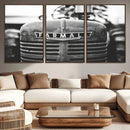 Vintage Farmall Tractor Wall Art Canvas Print, Rustic