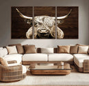 Highland Cow Wall Art Canvas Print, Rustic Farmhouse Decor, by MyGreatCanvas | Canvas Wall Art Prints | Photo Prints & Wall Decor