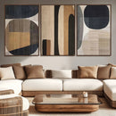 Abstract Minimalist Canvas Wall Art - Neutral Geometric