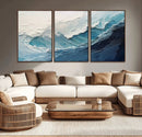Ocean Wave Canvas Wall Art Print – Coastal Living Room Large