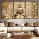 Buddha Wall Art Canvas Print, Buddha Meditation Room Decor,