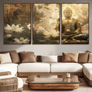 Zen Buddha Wall Art Canvas Print | Peaceful Meditation Decor