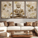 Serene Buddha Wall Art | Yoga Room Decor and Meditation Wall