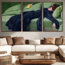 Decadent Girl by Ramon Casas Wall Art Canvas Print, Framed