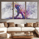 Watercolor Golf Swing Wall Art Canvas Print | Vibrant