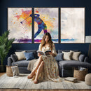 Watercolor Golf Swing Wall Art Canvas Print | Vibrant
