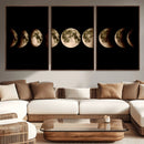 Phases of the Moon Wall Art | Canvas Print for Modern Wall by MyGreatCanvas | Canvas Wall Art Prints | Photo Prints & Wall Decor