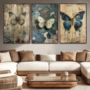 Butterfly Wall Art Trio | Vintage Butterfly Canvas Print | by MyGreatCanvas | Canvas Wall Art Prints | Photo Prints & Wall Decor