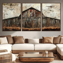 Rustic Barn Wall Art | Farmhouse Wall Decor Canvas Print |