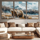 Bear and Baby Bear Wall Art Canvas Print