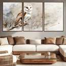 Barn Owl Wall Art | Watercolor Canvas Print | Perfect for