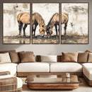 Vintage Horses Wall Art | Ready to Hang and Framed Triptych by MyGreatCanvas | Canvas Wall Art Prints | Photo Prints & Wall Decor
