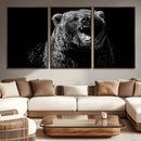 Bear Canvas Print | Wildlife Wall Art for Cabin Decor |