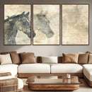 Abstract Horse Canvas Print | Modern Farmhouse Wall Art |
