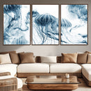 Abstract Jellyfish Canvas Print Wall Art
