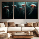 Abstract Jellyfish Wall Art Canvas Print