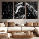 Winter Horse Wall Art | Black and White Horse Print | Ready by MyGreatCanvas | Canvas Wall Art Prints | Photo Prints & Wall Decor